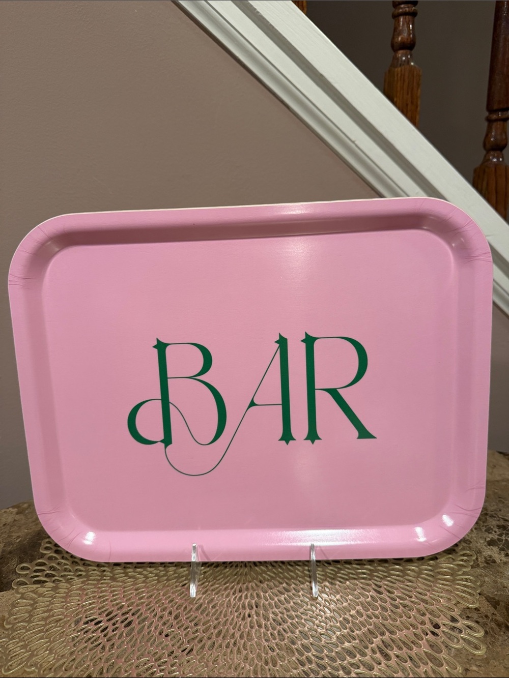 Anthropologie Barrett RM Type Wood Bar Tray